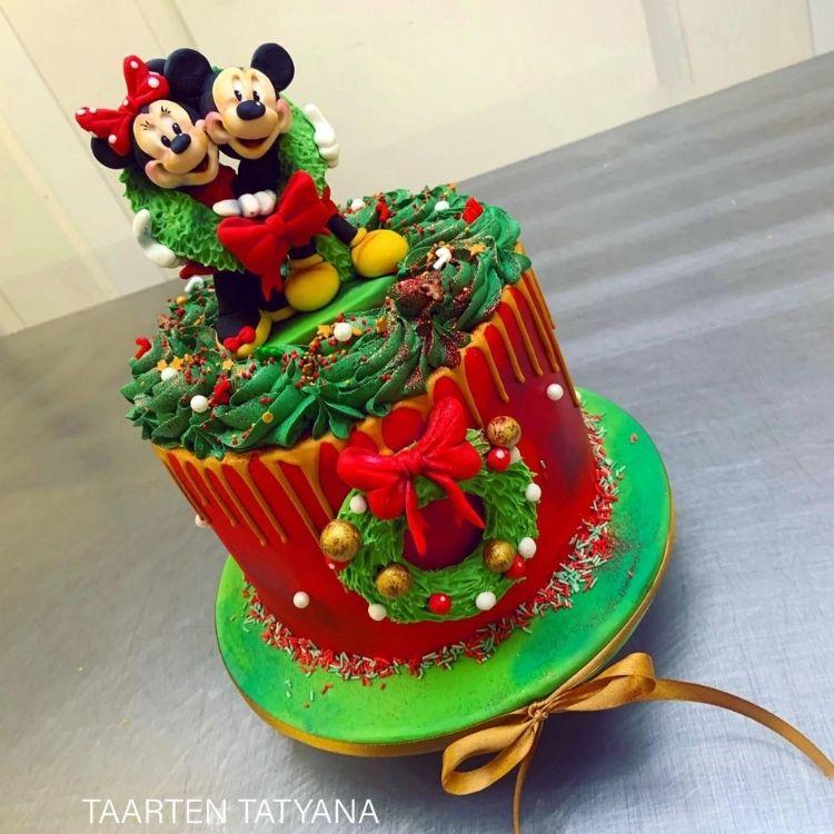 Cake decorating tutorials | how to make a christmas Mickey mouse cake |  Sugarella Sweets - YouTube